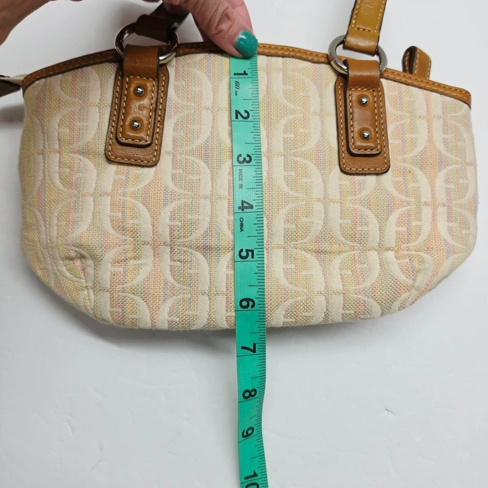 Fossil Beige/Tan Logo Jacquard Satchel